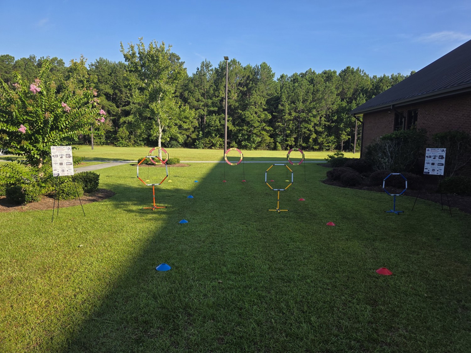 Outdoor drone obstacle course